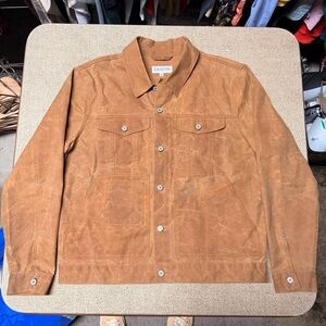 Gustin Men's Brown Waxed Cotton Shirt Jacket